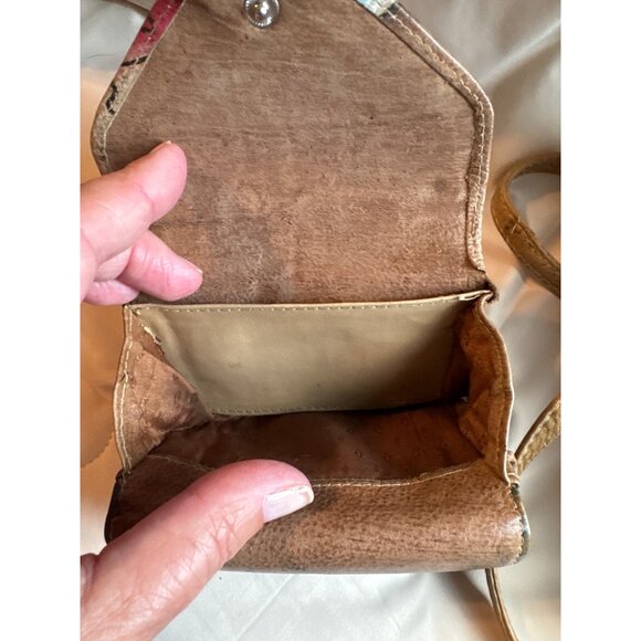 Sam Sam Vintage Hand Painted Crossbody AND Matching Wallet - Picture 12 of 15